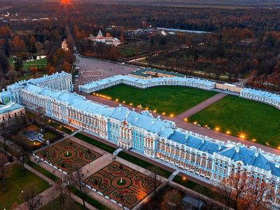 Экскурсия загородная в Царское Село.  Екатерининский дворец, парк